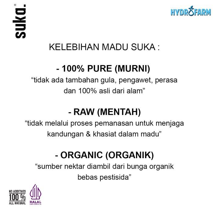 

Suka - Wild Forest Honey / Madu Hutan Liar Asli Murni Organik (450Ml)