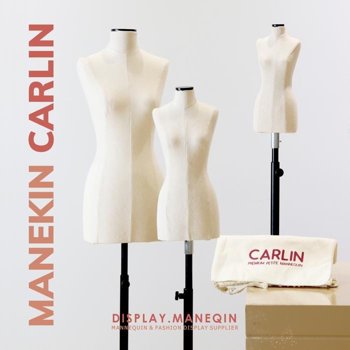 

AT Manekin Mini Skala CARLIN Setengah Badan Bisa Tusuk Jarum Free Dust Ba