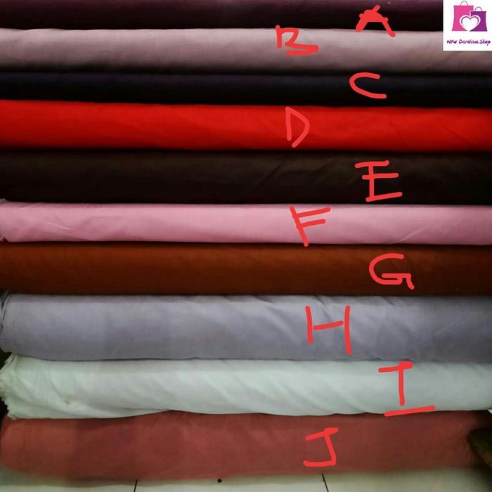 

AT kain katun polos meteran lb.150cm per 50cm