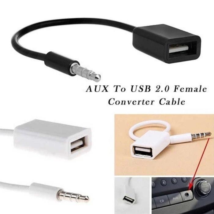 Kabel Audio to USB Female Converter Aux masih ready