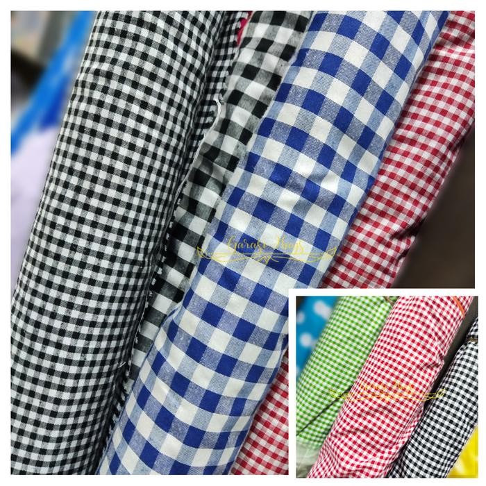 

AT Kain Katun Kotak Kualitas Bagus Lebar 150 cm Hitam Merah Putih