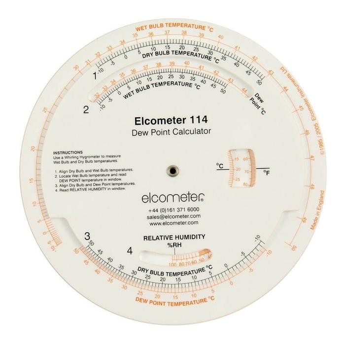 

Elcometer 114 Dewpoint Calculator