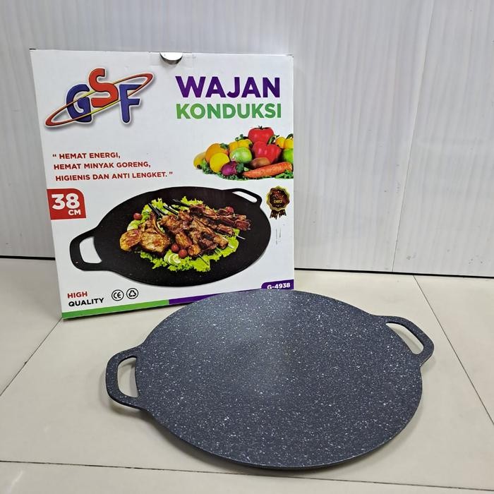(Expert) WAJAN KONDUKSI SERBAGUNA PANCI TEFLON MULTI GRILL PAN TEFLON BBQ TEFLON BAKAR BAKAR G-4934