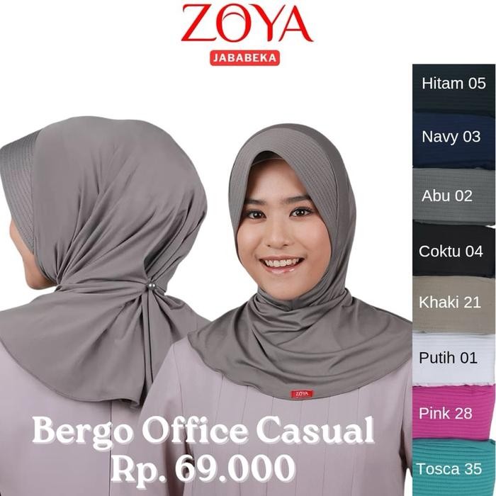 Bergo Office Zoya Hijab Jilbab Kerudung Bergo Instan