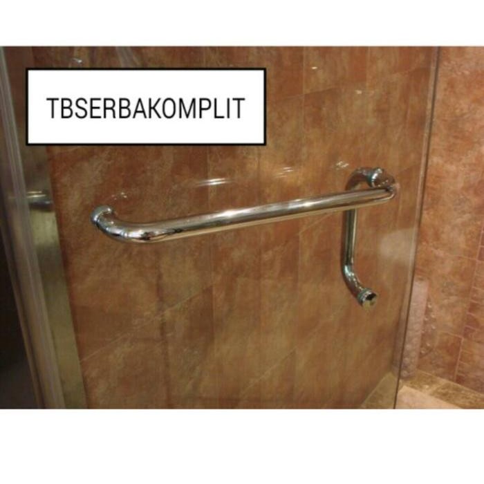 Handle Pintu Kaca / Pegangan Pintu kamar mandi 20x50cm anti karat