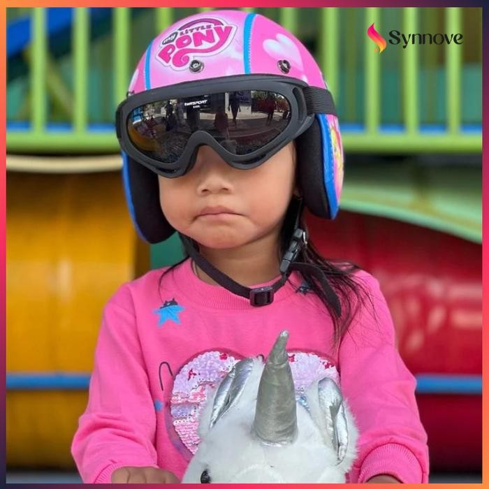 Helm Anak Perempuan Pororo Retro Classic Helm Anak Laki Laki Helm Anak 2 Tahun 3 Tahun Helm Anak Sni