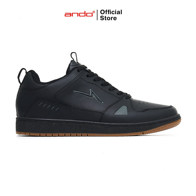 Ando Sepatu Sneakers Pria Dewasa Teragos Hitam/Hitam/Gum