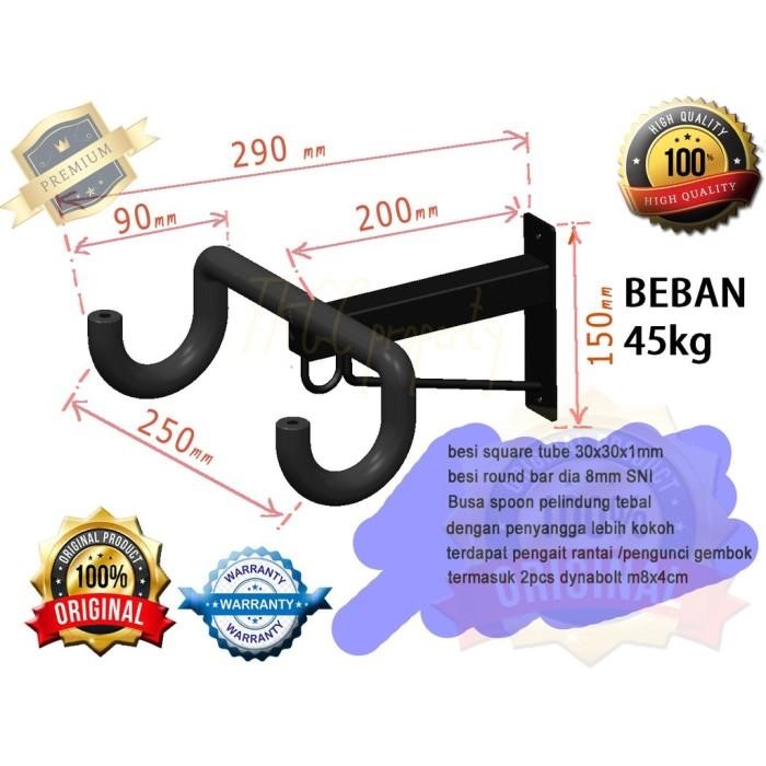 Gantungan Sepeda Dinding Dilapis Busa Pelindung Outdoor