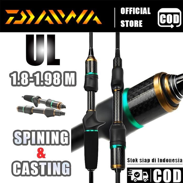 Caldari Rod Casting Fishing Rod Spinning Joran Pancing UL Power Solid Tip 1-6LB Micro-jigging Rod