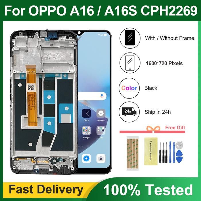 6.52 Original For Oppo A16 2021 LCD CPH2269 Display Touch Scree