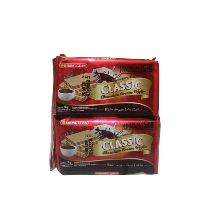 

New Khong Guan Wafer Classic Rasa Cokelat isi 10pcs