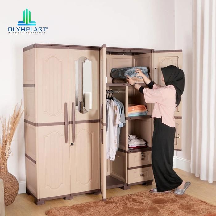 Olymplast Lemari Pakaian 4 Pintu/Otc Wood 4P