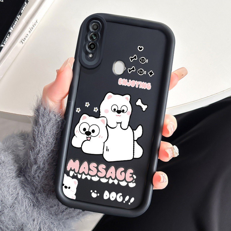 Casing Hp OPPO A31 2020 A8 Case Casing Kucing Hitam Putih Kasing HP Silikon Softcase mata langit tan
