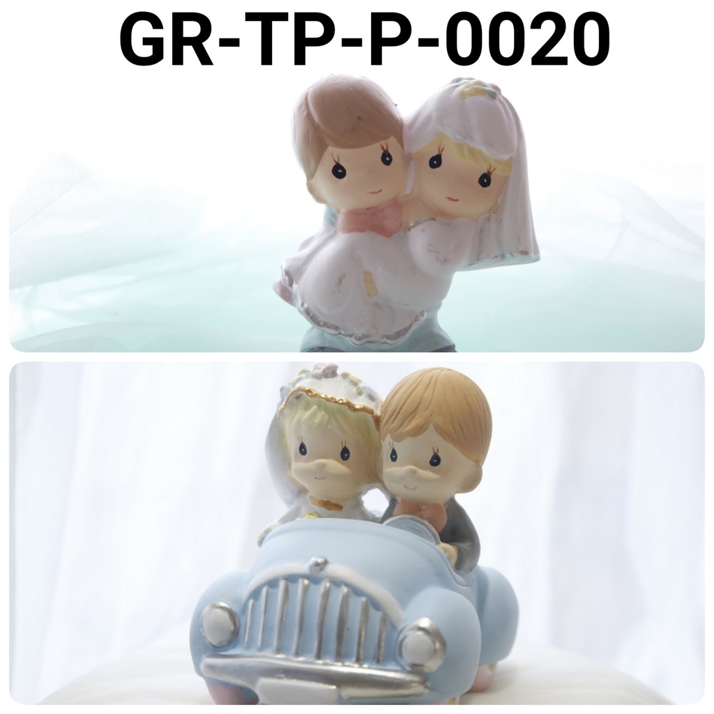GR-TP-P-0020 Cake topper hiasan kue patung pengantin precious moment (FIBER)