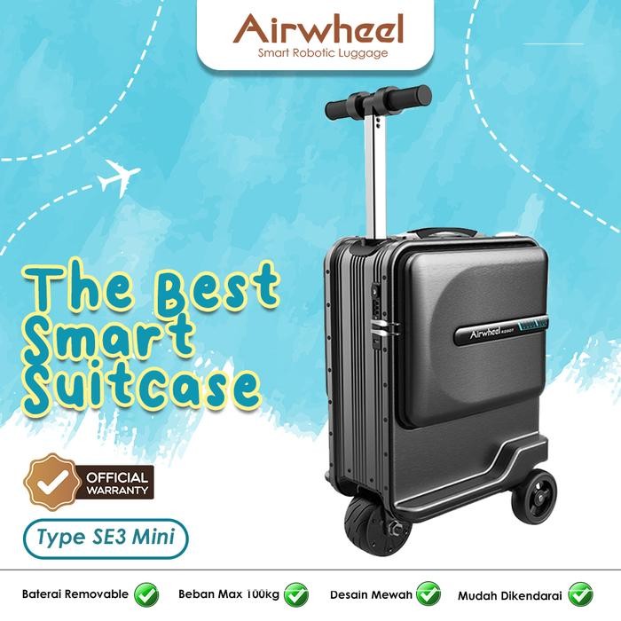 TERLARIS Koper wheel SE3 Mini Black Cabin Size 20 Inch Luggage Bisa Jalan READY STOCK
