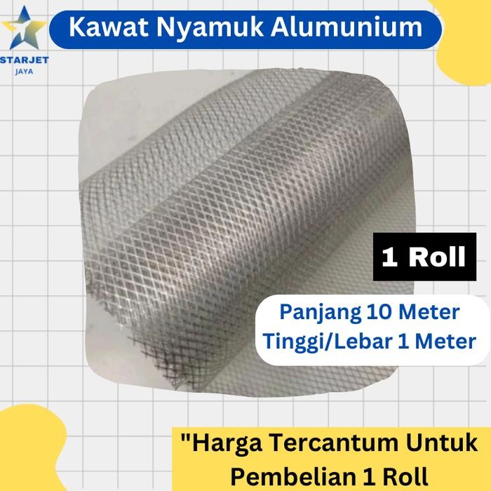 Kawat Kasa Jaring Nyamuk ventilasi jendela Alumunium Tebal Per Roll