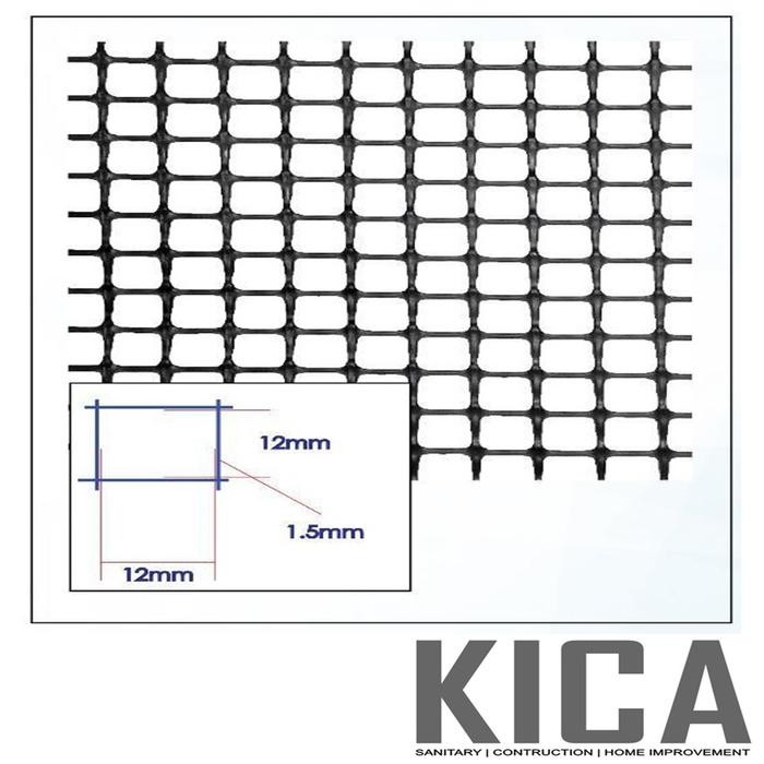 KAWAT JARING PLASTIK KOTAK 1/2 INCH / KAWAT AYAM PLASTIK / PVC - 1M