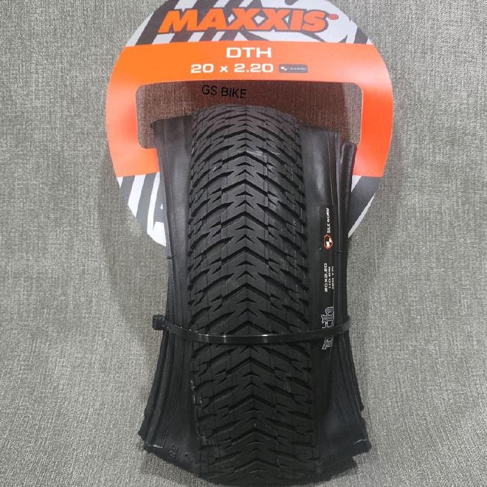 MAXXIS DTH 20 x 2.20 Kevlar Tires Ban Luar Sepeda Anak BMX Silkworm TULISAN MAXXIS KUNING
