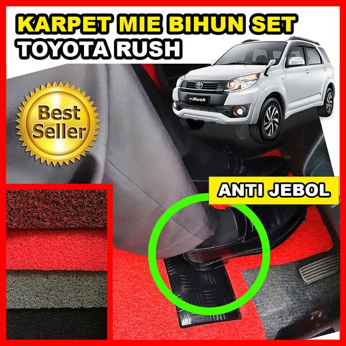 Karpet Mie Mobil Lantai Bihun Keset Set Rush / Terios 2 Baris 1 Warna
