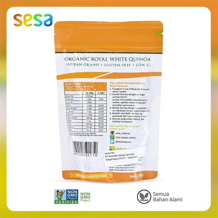 

Natures Energy Organic Royal White Quinoa 250g