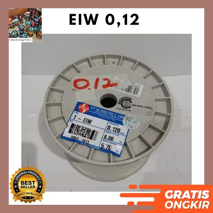 EIW KAWAT TEMBAGA EMAIL 0,12 mm GULUNG DINAMO TRAFO TAMIYA GENERATOR SPULL 50 METER PER ONS KUALITAS