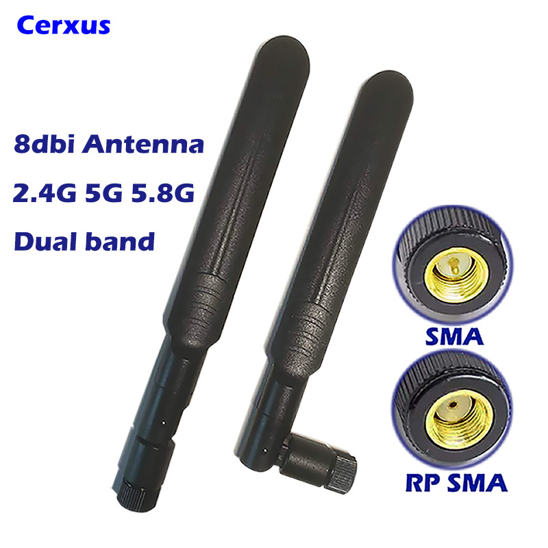 Wifi Antenna 8Dbi Sma Or Rp-Sma Connector 2.4Ghz 5Ghz 5.8Ghz Dual Band For Mifi Bluetooth Drone And