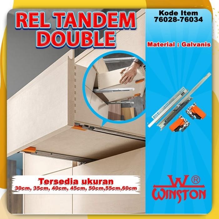 Rel Laci Tandem Winston 30CM 35CM 40CM 45CM 50CM 55CM 60CM Double Extention Slowmotion REL TANDEM
