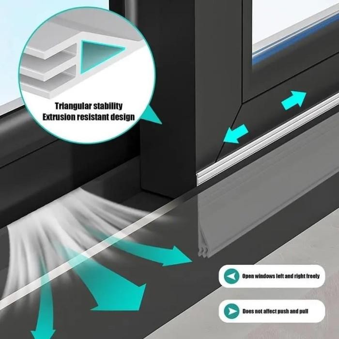 Silikon Penutup Celah Pintu Sliding Anti Hujan Air Angin Debu Pintu