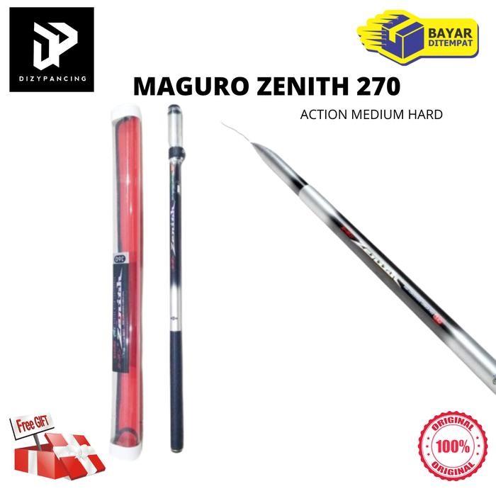 Joran Pancing Tegek Maguro Zenith 270 Action Medium Hard Bahan Carbon
