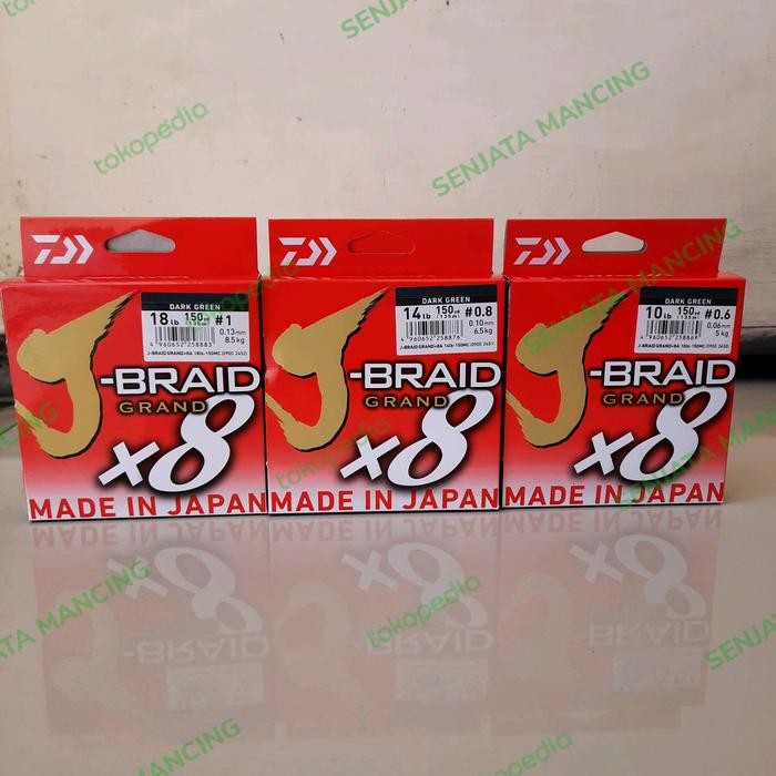 senar pe daiwa j braid grand 150yrd