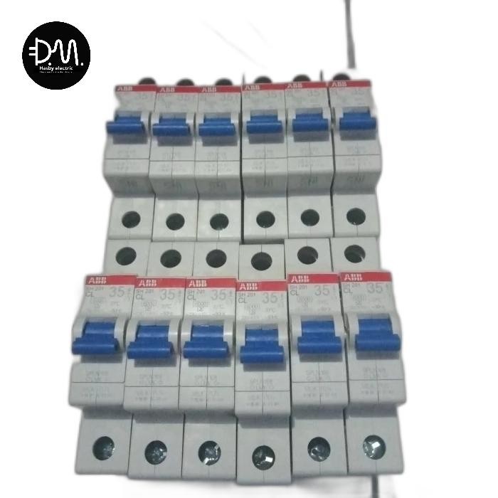 ABB MCB PLN Original SNI 100%/ MCB PLN ABB 1Pole MCB ABB 35A 1Phase Original PLN type SH 201 Biru