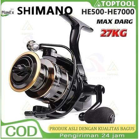  Shimano Reel Pancing 10kg HE500-7000/ Reel Pancing Murah Kuat Power Handle