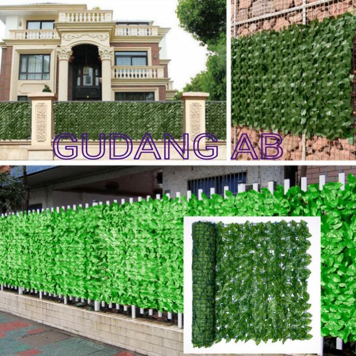 DAUN RAMBAT GULUNGAN PAGAR DAUN PLASTIK HIASAN DINDING DAUN HIAS RUMAH