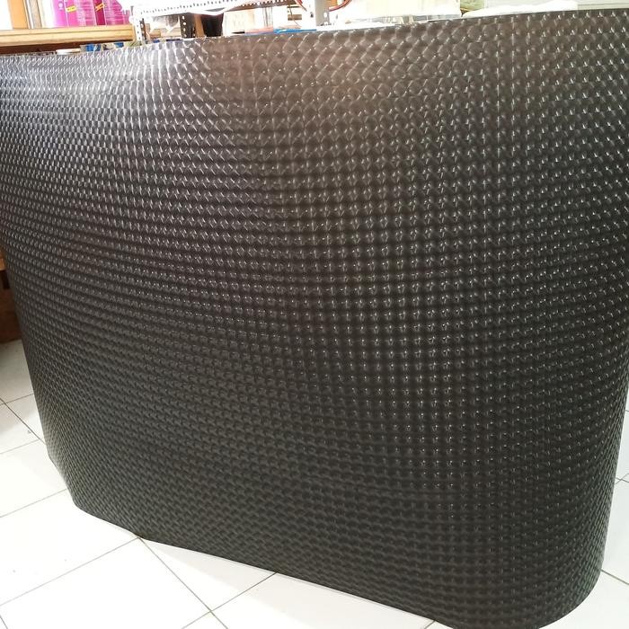 fiber pagar plastik penutup pagar hitam motif 3 D harga permeter