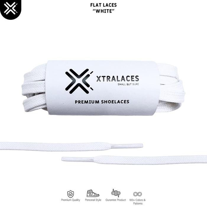 TALI SEPATU PUTIH / TALI SEPATU LILIN GEPENG THIN PREMIUM SHOELACES