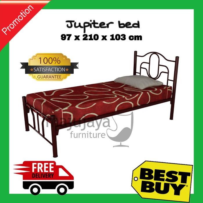 Tempat Tidur Besi Jupiter 90 X 200 / Ranjang Besi Nimalis
