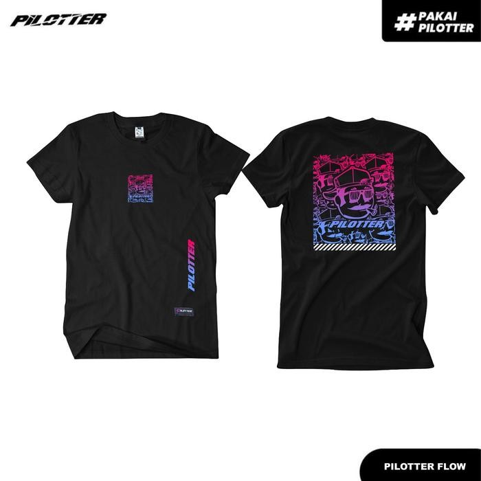 COD KAOS PILOTTER FLOW HITAM & PUTIH ORIGINAL - HITAM, S