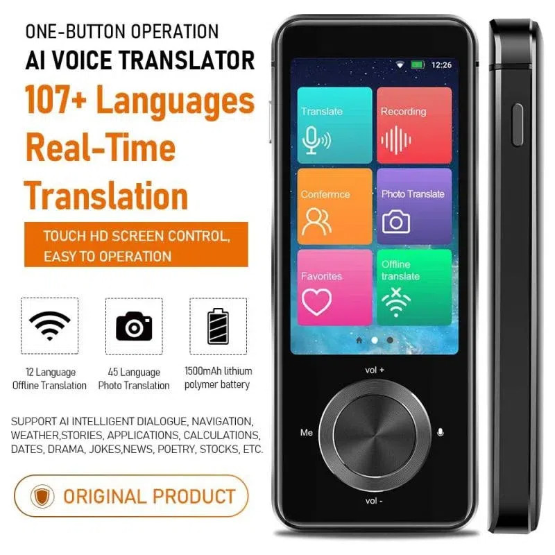 Voice Translator Device 137Language Intelligent Translator Real-time Voice Recording Text Translate