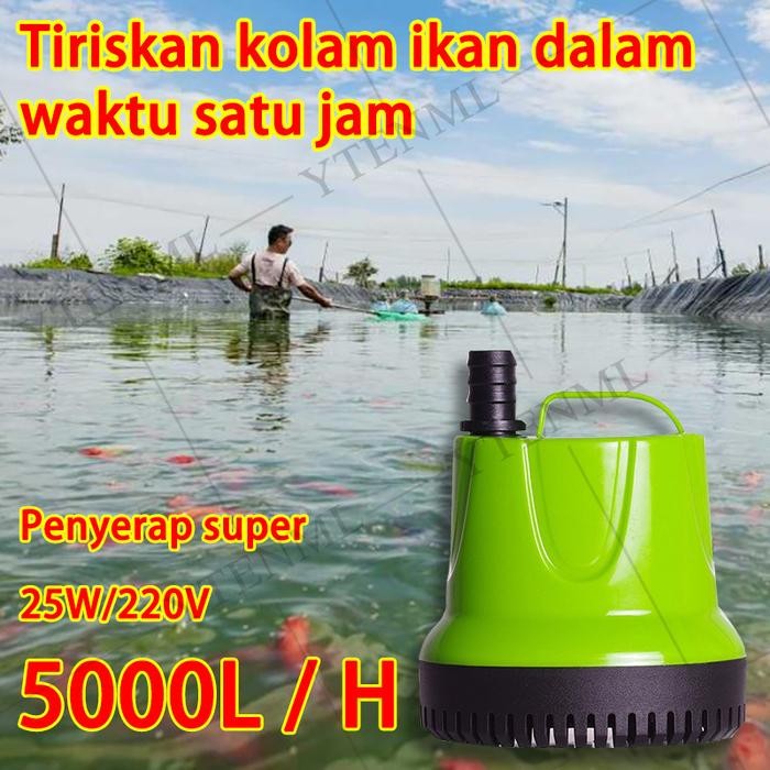 Mesin Pompa Air Celup Kuras Sedot Kolam Ikan Akuarium Toren 5000L/H Original