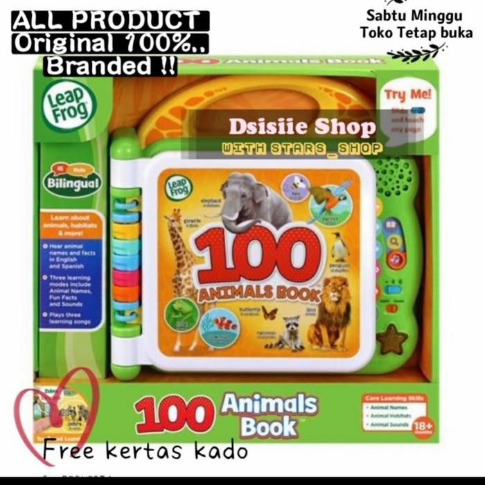 Leapfrog Mixmaster Scout 100 Animals Book Original / Mainan Edukasi