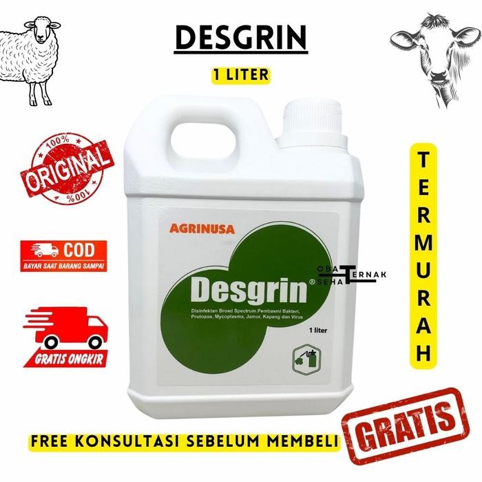 Desgrin 1 Liter - Desinfektan Kandang Ayam, Peralatan Kandang Dan Cuci Kandang Hewan Ternak
