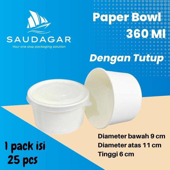 

Paper Rice Bowl 360 ml / Mangkok Kertas Dengan Tutup