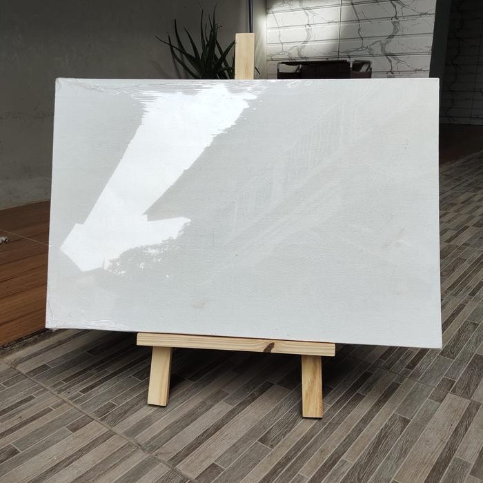 

Set Kanvas Lukis 40X60Cm + Easel Kayu Jati Belanda Natural 30X60 Cm