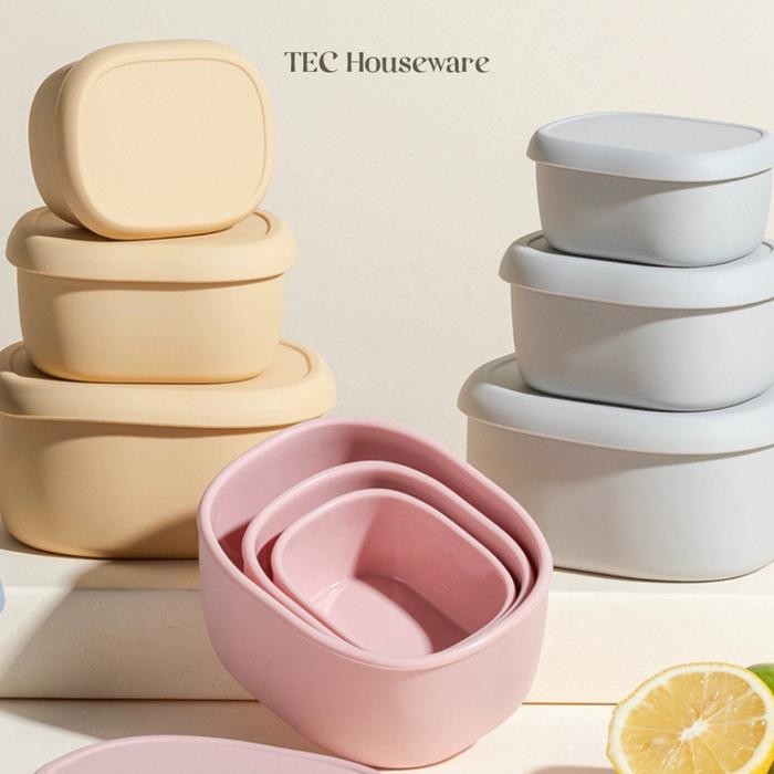 

TECHAKAS Kotak Makan Silikon Lunch Box Silikone Tempat Makan Anti Tumpah Anti Pecah Kotak Bekal Anak