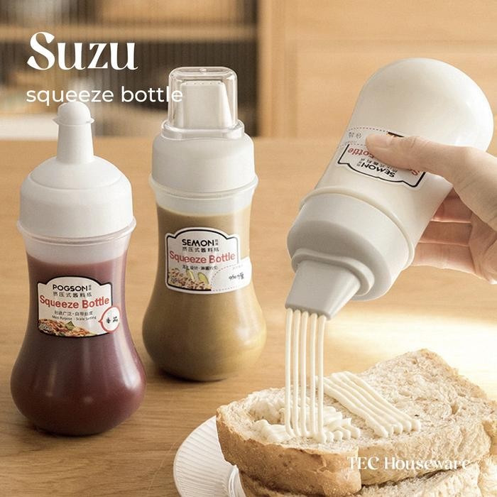 

TECSUZU Botol Bumbu Saus Botol Mayonaise Serbaguna Botol Minyak Botol Kecap