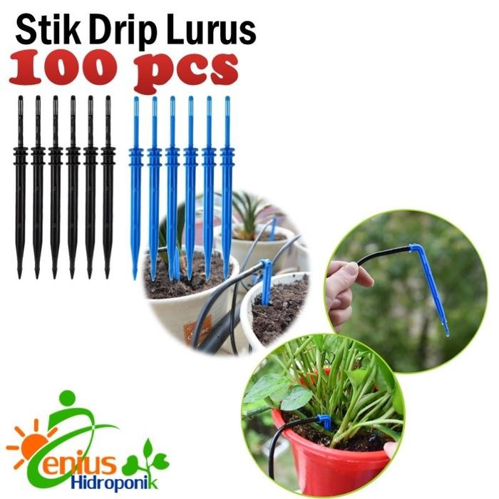 Grosir 100 pcs Stik Drip Lurus / Stick Dripper / Irigasi Tetes