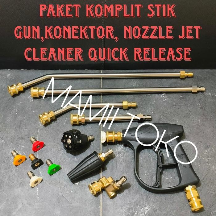 Paket Gun jet cleaner quick release Sambungan Konektor Nozzle Steam Car