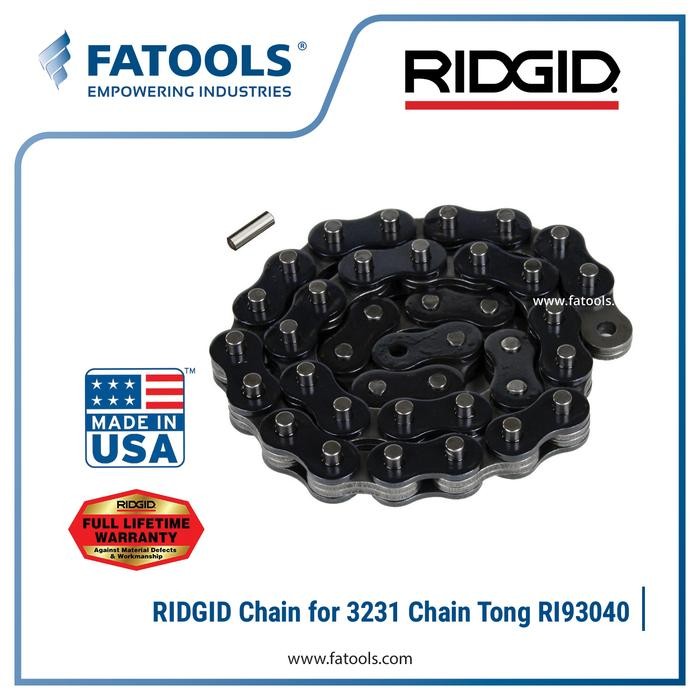 BARANG READY STOKK RIDGID 93040 Chain Replacement for 3231 Chain Tong Rantai Kunci Pipa