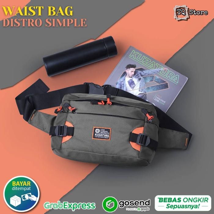 NEW Tas Selempang Pria Distro Kecil Simpel Murah Waistbag Cowok Army Keren