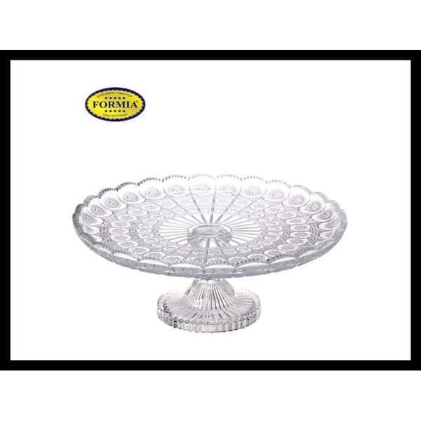 Formia Piring Display Kue Kristal Kaca / Cake Plate 33cm